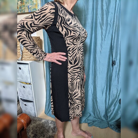 New York & Company Zebra Print Dress- Size XL - Picture 3 of 6